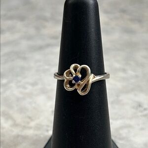 Elegant Blue Gemstone Gold Plated Ring